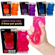 NeeDoh Gummy Bear Maltose Squeeze Squishy Fidget Toy Stress Relief for Kids Adults Blind Box