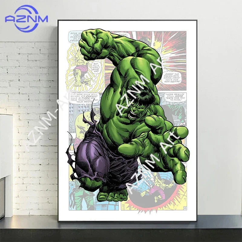 Comic Superhero Posters Set Canvas Painting Super Hero Prints Wall Art Picture Kids Room Decor