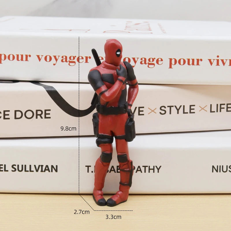 Anime Deadpool Action Figure Car Interior Decoration Toy Pendant Car Accessories Model Mini Doll Figurine Kids Toys Gift