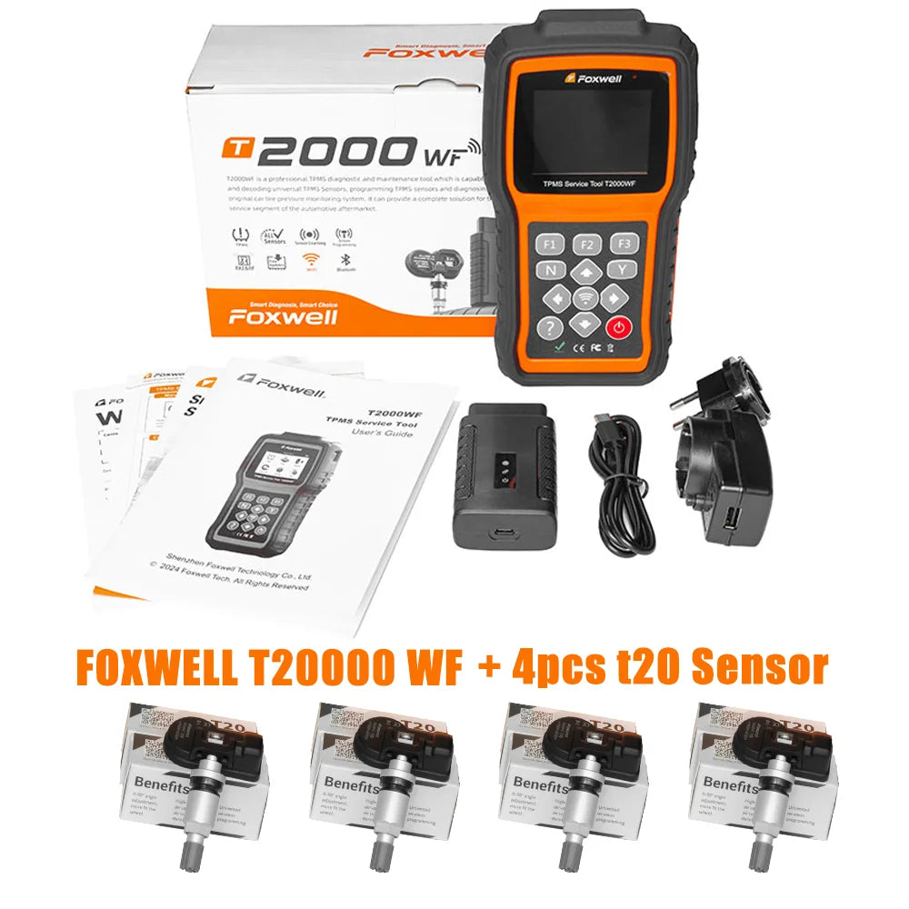 FOXWELL T2000 WF TPMS Diagnostic Tool for Car Tire Pressure Monitor System Programming Diagnosis Sensors Program PK T2000 pro