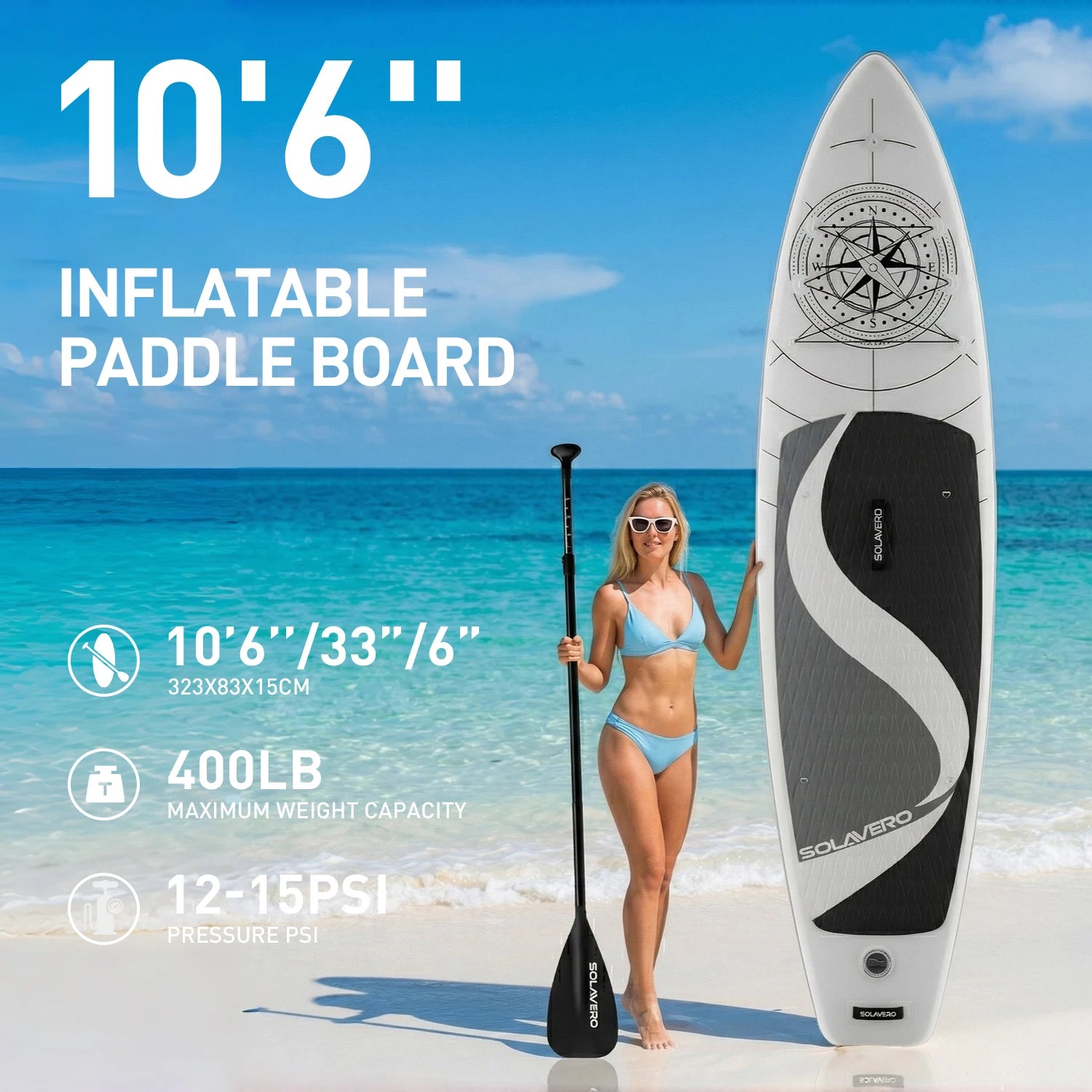 Inflatable SUP Board Complete with A Full Set of SUP Accessories, Featuring Three Removable Tail Fins and A Non-slip Deck for Adults. Available in A Wide Variety of Patterns and Designs,Suitable for A Range of Water Sports.