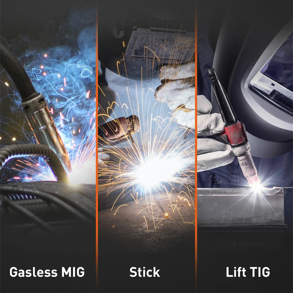 HZXVOGEN 3 IN 1 MIG/TIG/MMA Semi-Automatic Welding Machine HVM200 Inverter Welder Synergy Tool Non Gas MIG Welder For Gasless Iron Soldering 220V