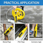 ZHOUCE Pipeline Blockage Detection Locator - Water Pipe Wall Scanner 30M Pipeline Detector Metal PVC Water Pipe Blockage Tool