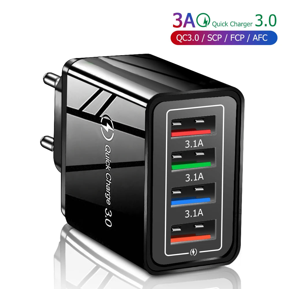 USB Charger 4 Port USB Quick Charge