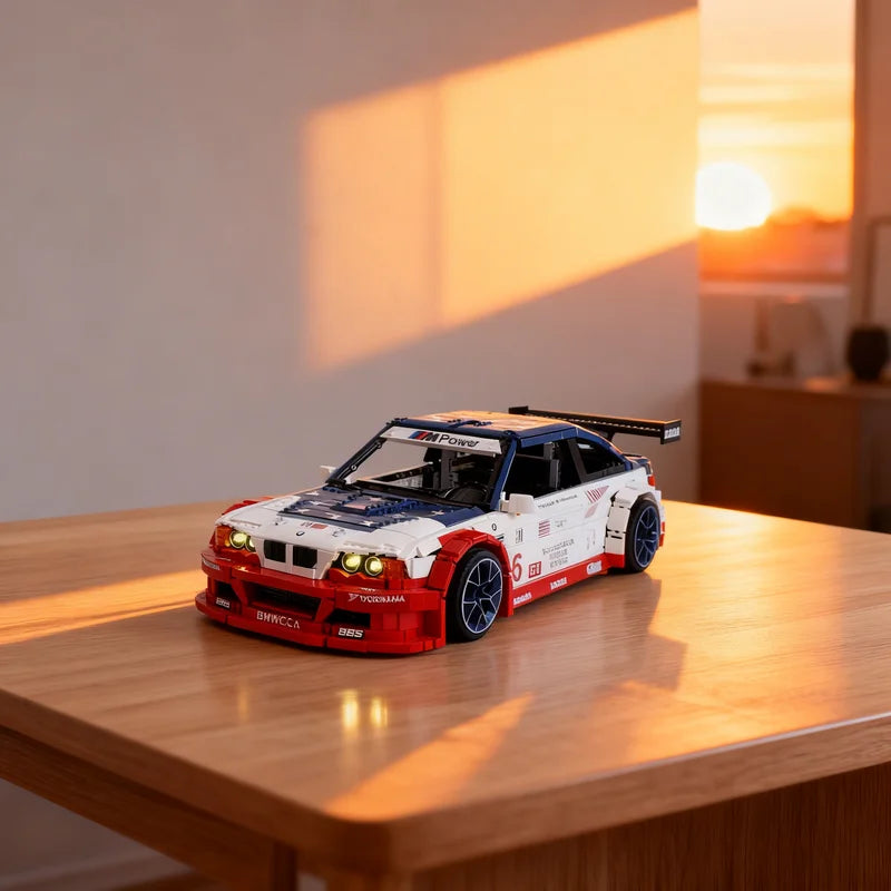 5050pcs MOC BMW M3 E46 GTR ALMS Manual Model Building Blocks Construction Toys Christmas Gift Education DIY Idea Kids Brick