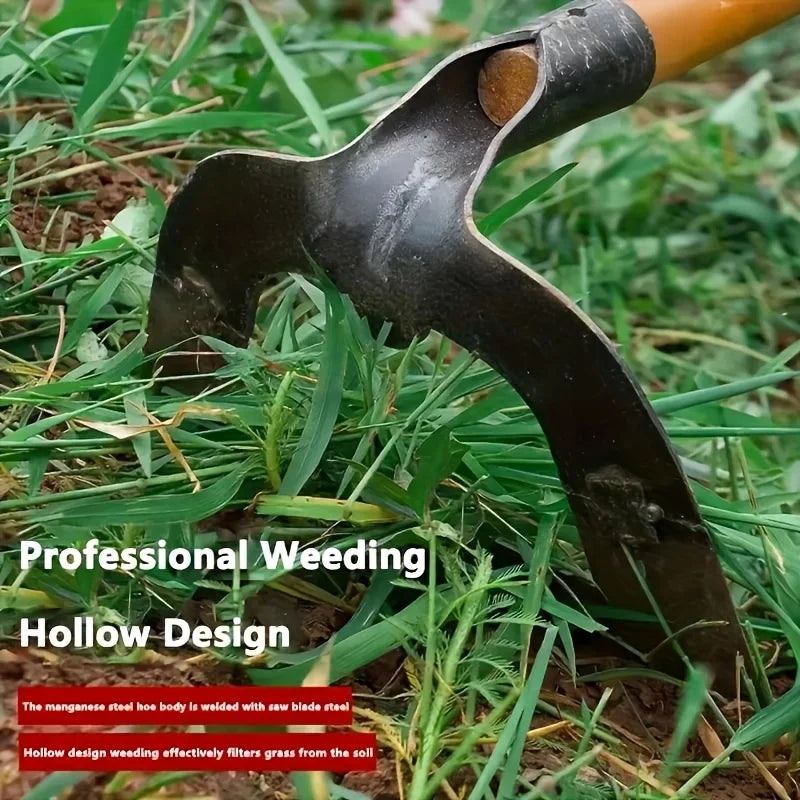 14-26CM Professional Weeding Hoe Handheld Hollow Hoe Thickened Manganese Steel Agricultural Weeding Hoe Planting Vegetable Garde