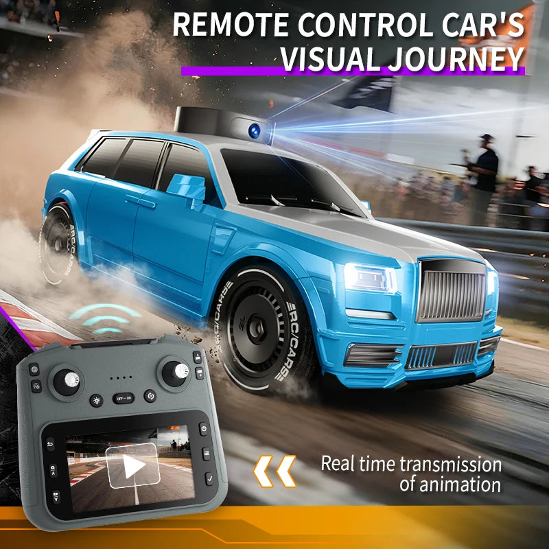 RC Drift Car with Camera 2.4G 4WD Remote Control Racing Car Toy Screen Display High Speed Off Road Vehicle Model Toys Kids Gifts