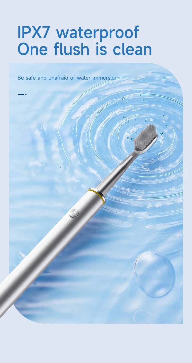 Experience precise cleaning with this electric toothbrush featuring a slim, specially designed brush head for gentle and effective oral care!