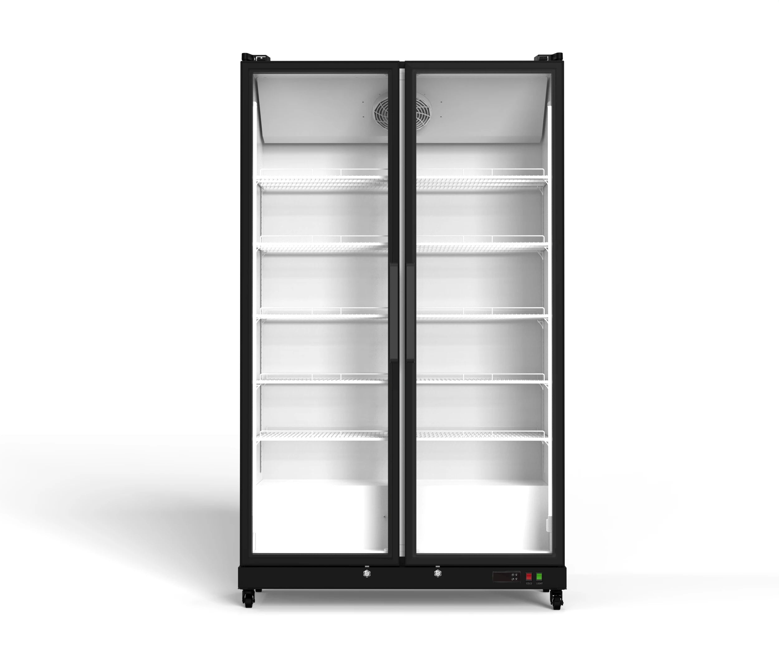 Yeego Display Beverage Refrigerator 768/1070L  27.12/37.79 Cu.ft Double-door large capacity vertical refrigerated beverage cooler For medium/large supermarkets/stores
