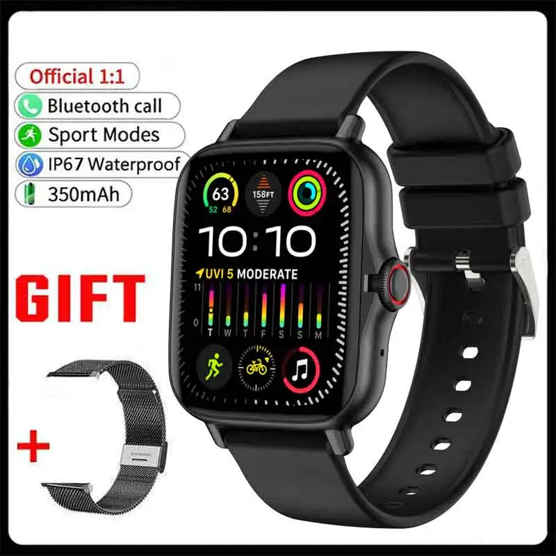Stay stylish and connected with this versatile smartwatch designed for both men and women!