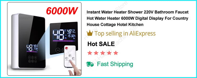 EU/US Plug 3500W Electric Thankless Mini Instant Hot Water Heater 220/110V bathroom Faucet Tap Heating 3 Seconds Instant Heating