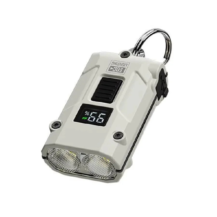 M12 EDC Dual Light Mini LED Keychain Flashlight Camping Travel Emergency Outdoor Hiking Stair Working Survival Hand Lighting
