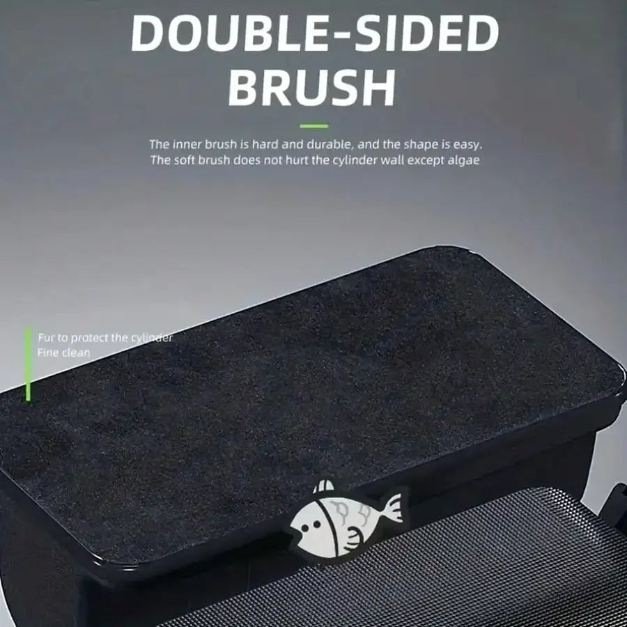 Keep your aquarium crystal clear with this double-blade magnetic aquarium brush—cleaning made easy and mess-free!
