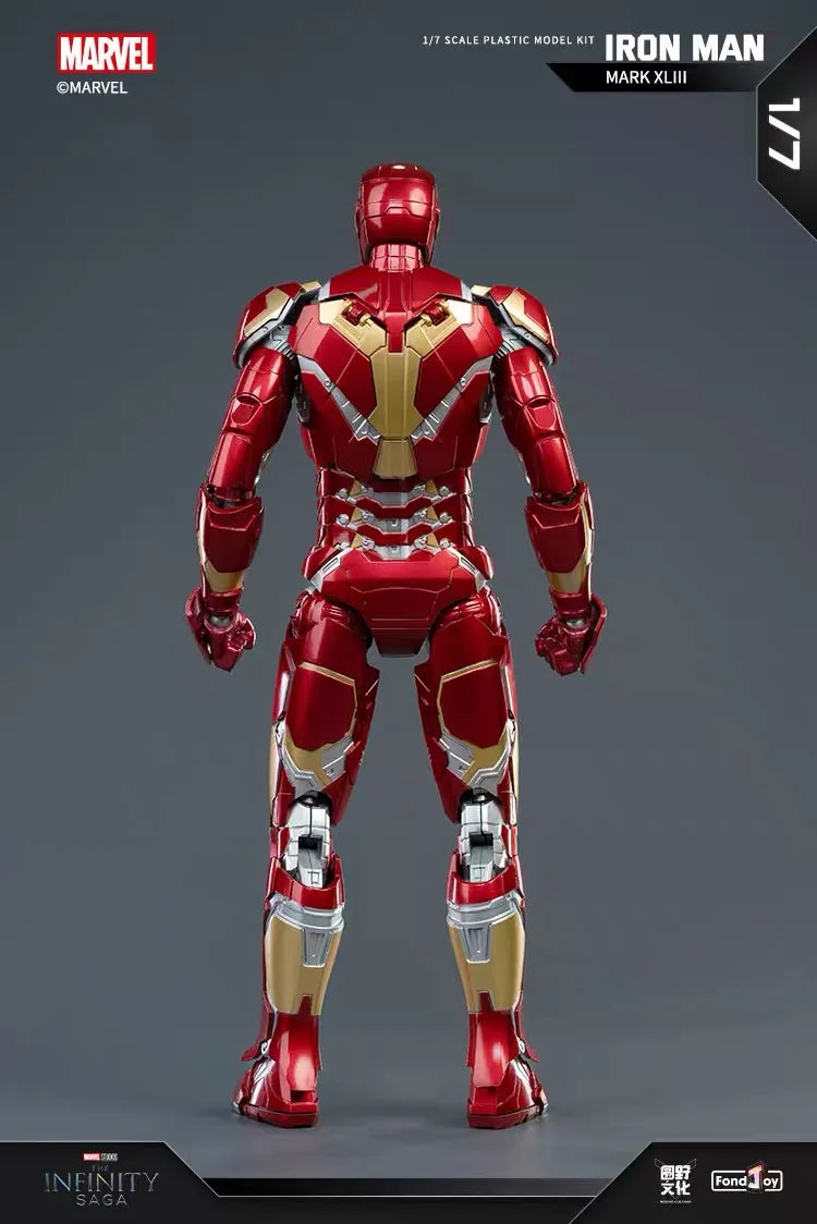 Original LED FondJoy Iron Man MK42 MK43 MK46 MK1 MK2 MK3 MK4 DIY Toys Action Figure Tony Stark Collection Anime Model Kids Gift