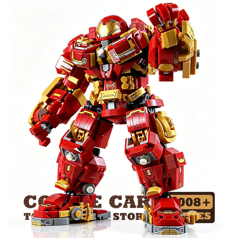 Mecha Iron Robot Bricks MOC Set Mechanical Hero Warrior Building Blocks Assembly Toys  Creative Action Figure Model Friend Gifts