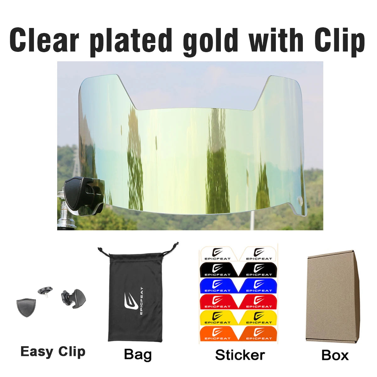 Universal Chrome Football Visor with Clip for American Football Helmet Eye Shield Visor for Adult And Youth Rugby Helmet