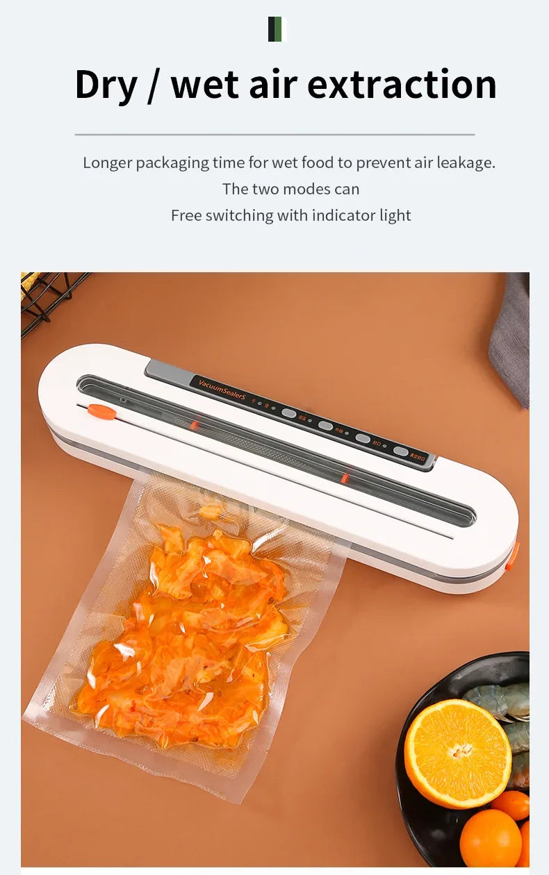 New Automatic 30cm Vacuum packaging machine Food Vacuum sealer for Dry wet soft powder Household food Storage Sealing machine