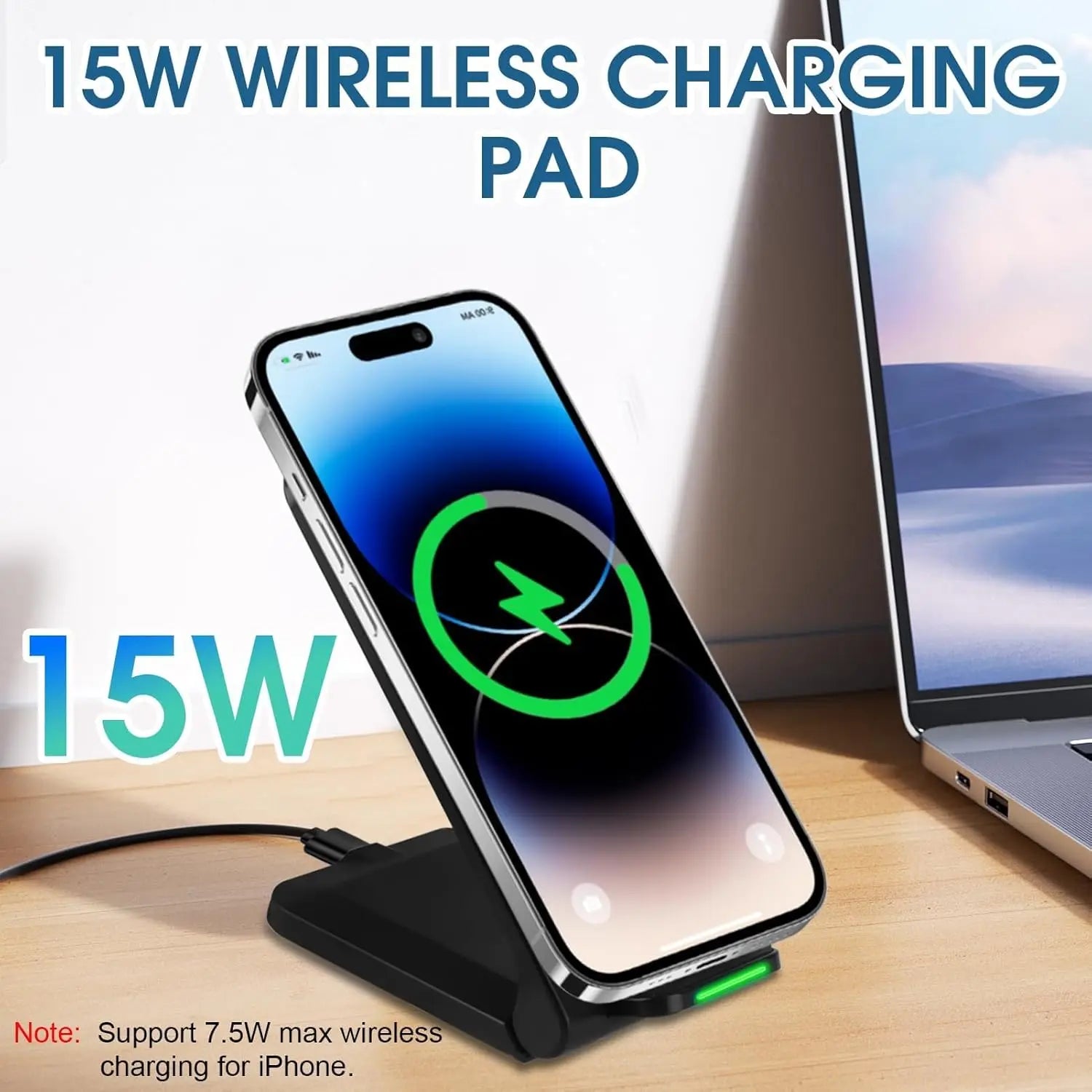 Wireless Charger Station Earphone Phone Fast Charging Charger Holder For iPhone 17 16 15 14 13 Pro Max Samsung S24 S23 Xiaomi