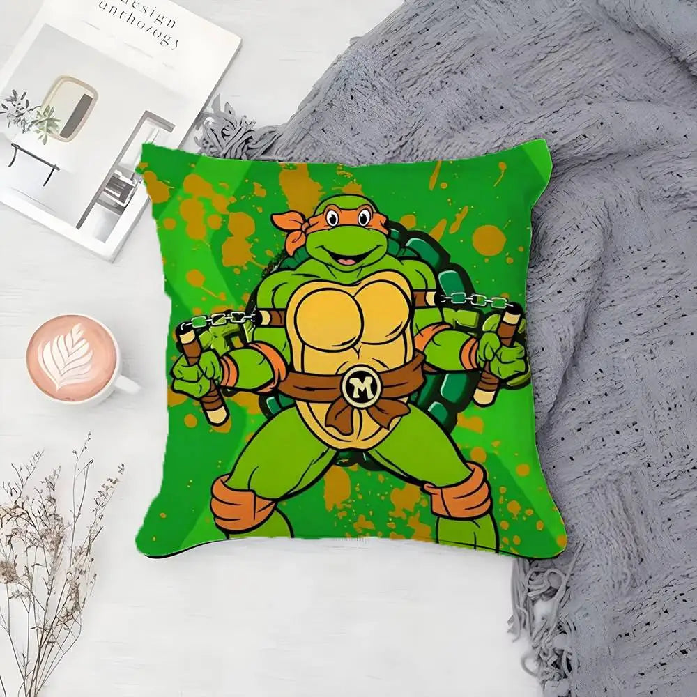 N-Ninja Movie T-Turtles Pillow Case Printing Pillowcase Living Room Sofa Cushion Cover Bedroom Room Decor