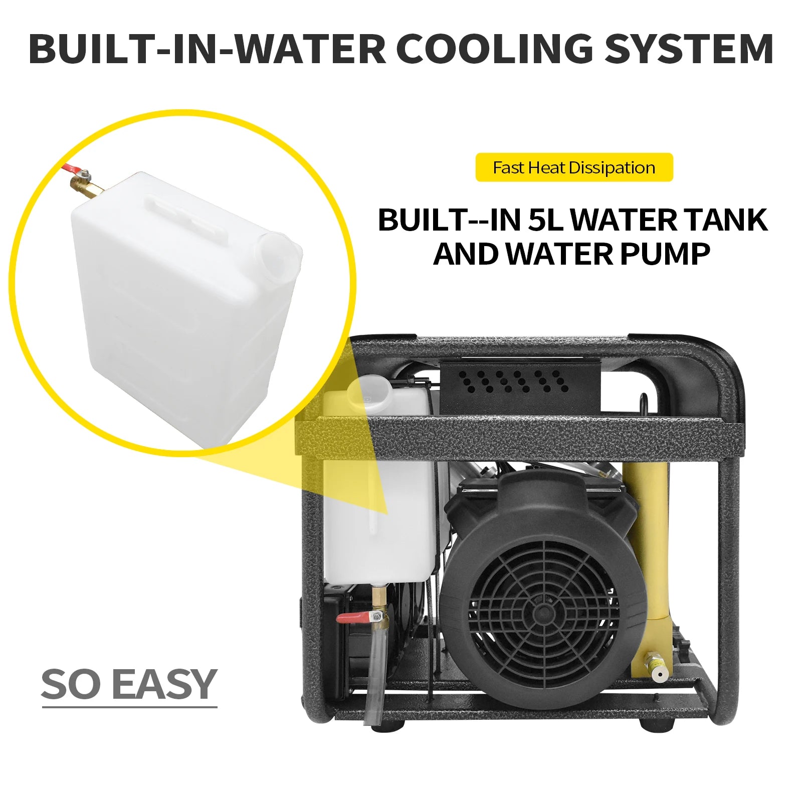 TUXING 300Bar PCP Air Compressor Double Cylinder 4500Psi Diving High Pressure Air Compressor for PCP Rifle Scuba 0-6.8L Tank
