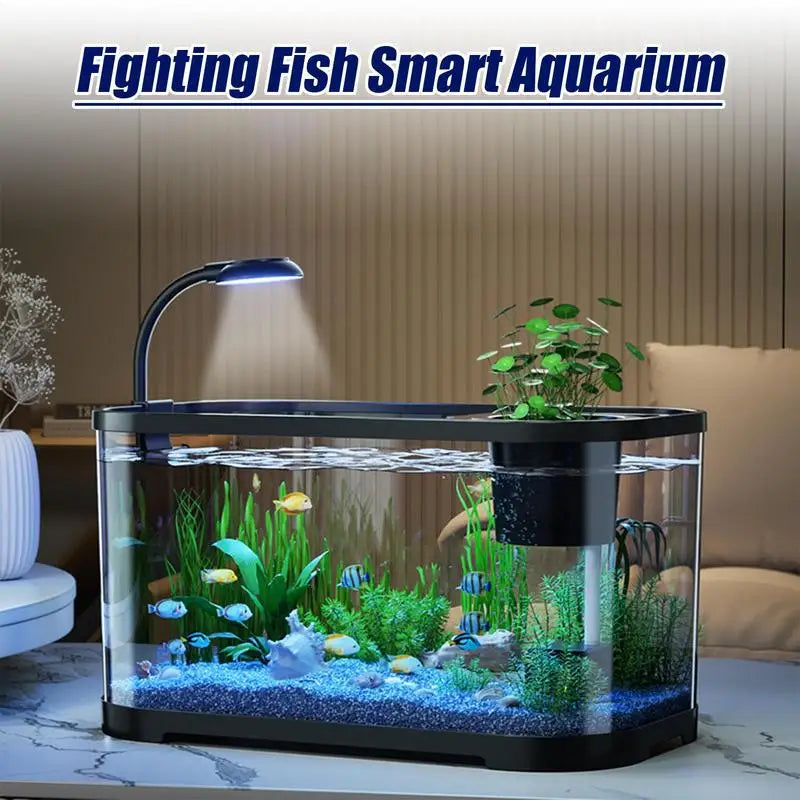 Fish tank Aquarium Kit Small Beginner Fish Tank Decorative Fish Tank For Terrapin Tortoise Turtle Household Clear Aquarium