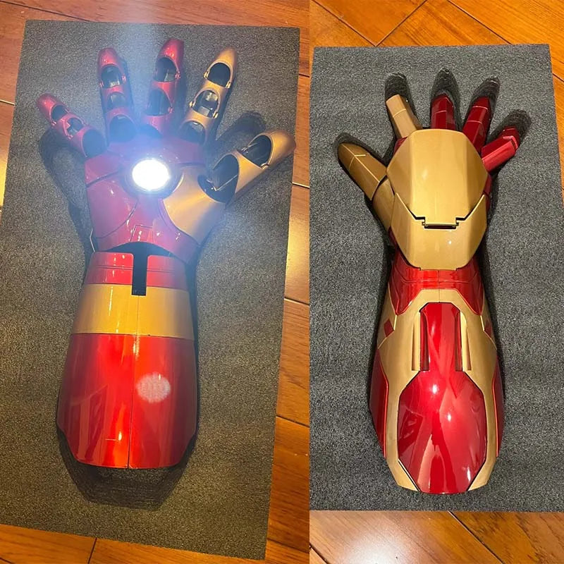 MK42 Figure Toy 1/1 Wearable Iron Man Armor Arm Palm With Led Light Halloween Party Carnival Props Cosplay Costumes Collection