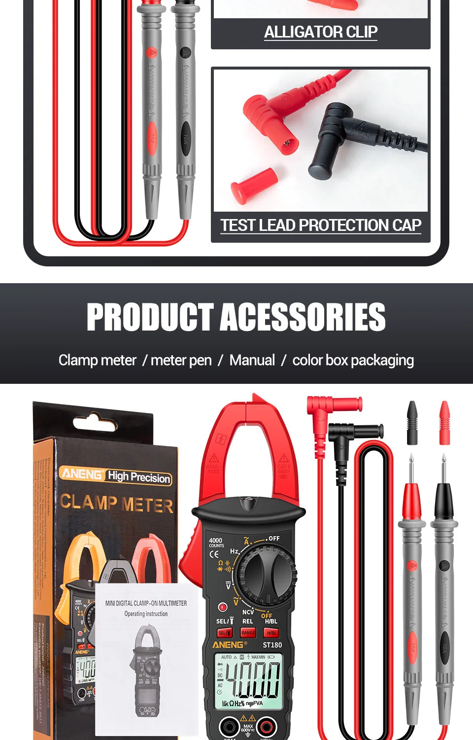 Current Clamp Meter Digital Voltage Tester