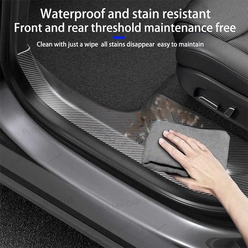 For Tesla Model YL 2026 TPE Front Rear Door Sill Protector Threshold Strip Waterproof Anti-kick Guard Panel Interior Accessories