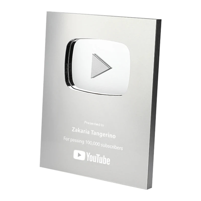 Blank YouTube Creator Award , YouTube Play Button Award, YouTube Award Plaque Wholesale