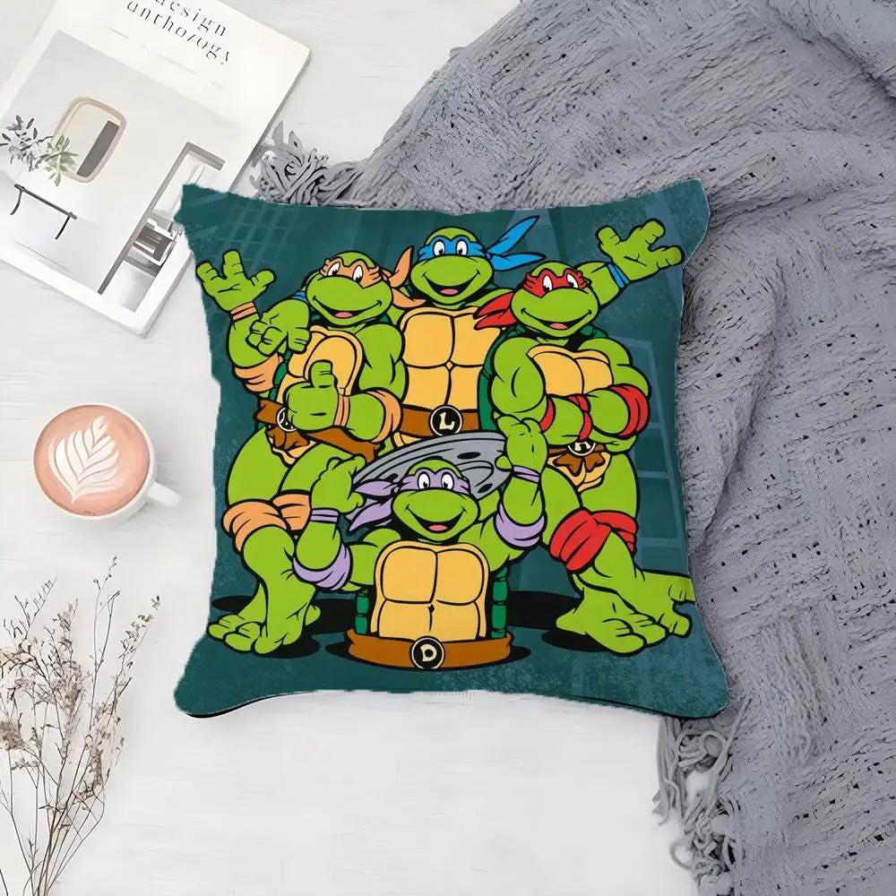 N-Ninja Movie T-Turtles Pillow Case Printing Pillowcase Living Room Sofa Cushion Cover Bedroom Room Decor