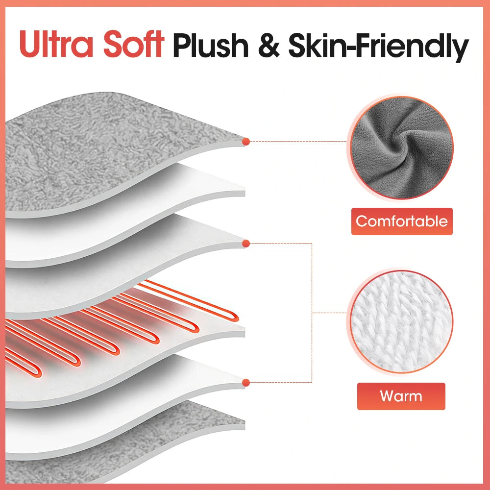 Electric Heating Pad Multifunctional Physiotherapy Heating Blanket Cushion 10 Levels Temperature Timing Body Back Warmer Winter