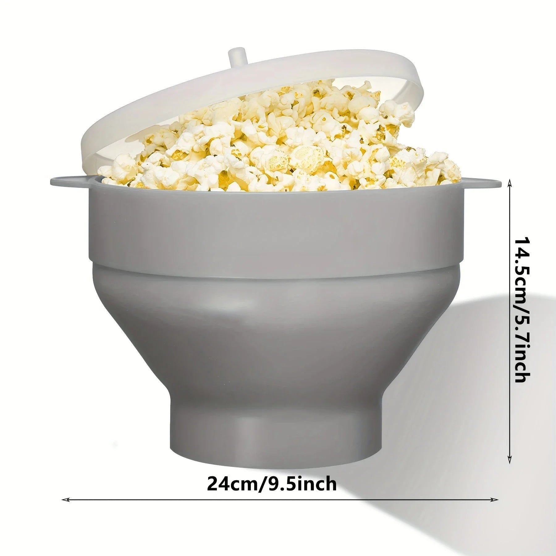 Make freshly popped popcorn in the microwave with this 3L large capacity, foldable silicone bowl popcorn maker. BPA-free and dishwasher safe for easy and convenient snack preparation!