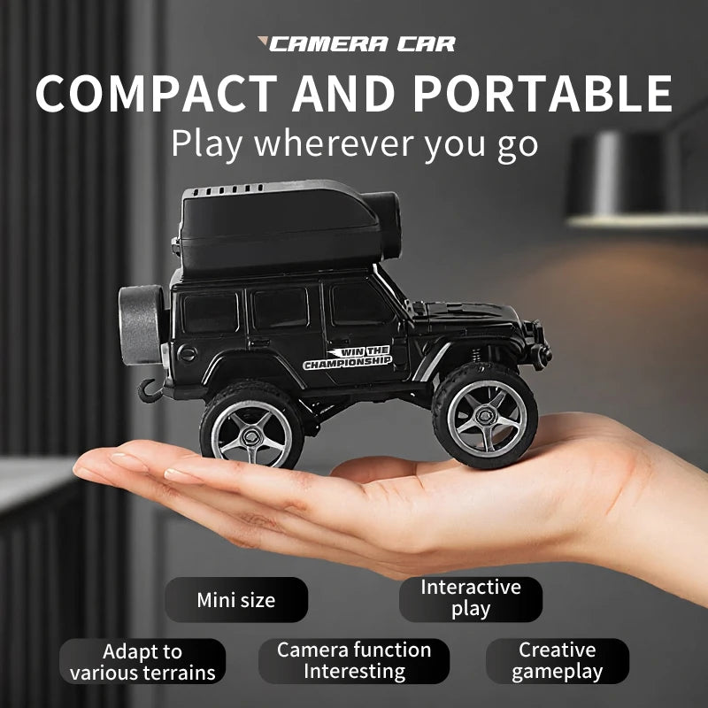KF32 1:64 RC Mini Climbing Alloy Video Car With LED Light  and HD Camera Radio Remote Control Vehicle Toy for Kids Best Gift