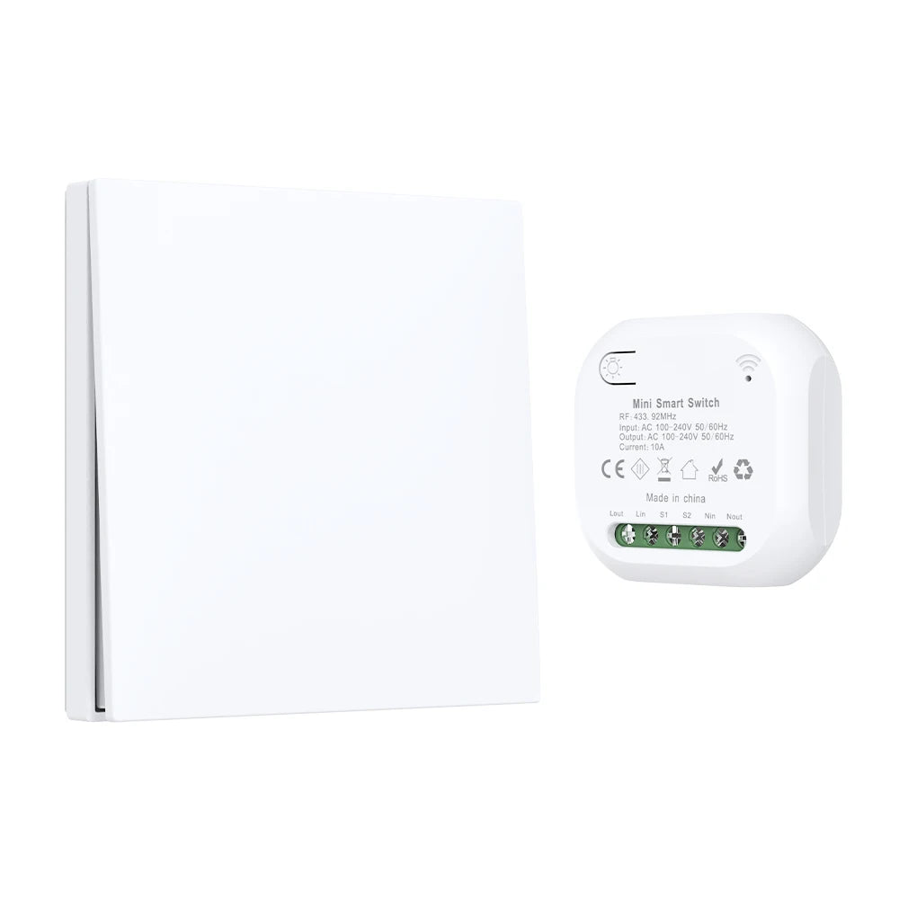 New High-End No Battery Self Powered Wireless Switch 1/2/3 Gang High-Sensitivity Kinetic Switches Rf433mhz Waterproof Panel
