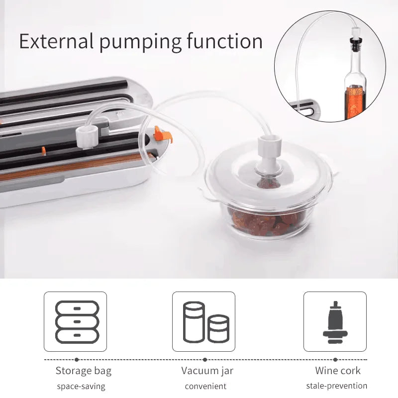 New Automatic 30cm Vacuum packaging machine Food Vacuum sealer for Dry wet soft powder Household food Storage Sealing machine