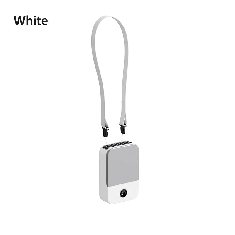 Waist Fan Portable Outdoor Mini Hanging Neck Fan 3 Gear Strong Wind Bladeless Waist Neck Fan Air Cooler USB Fan 2000Mah