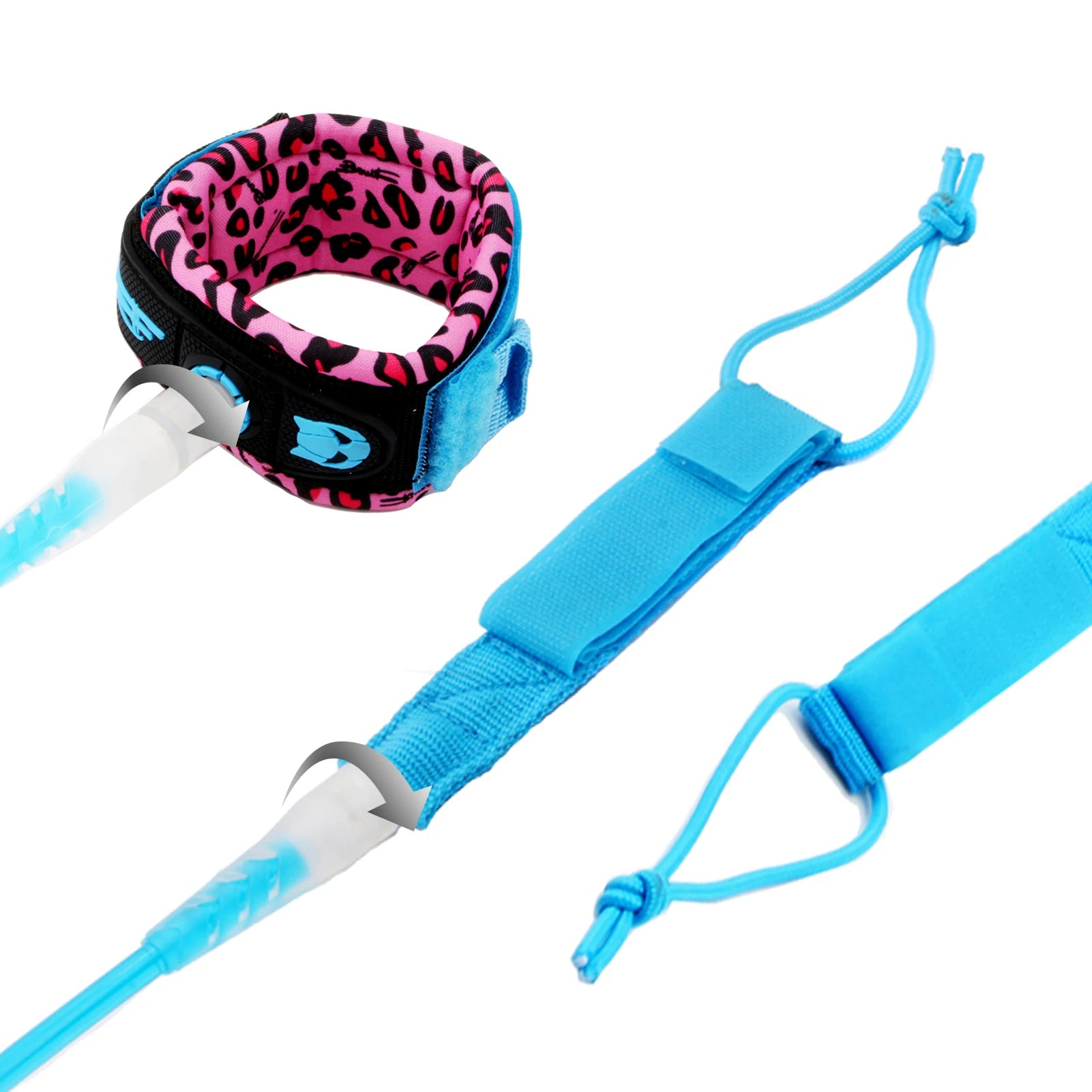 Surf Leash 7mm Thick 6ft/8ft Straight Surfboard Leash SUP Leg Rope 7mm Thick TPU Cord Sup Leash