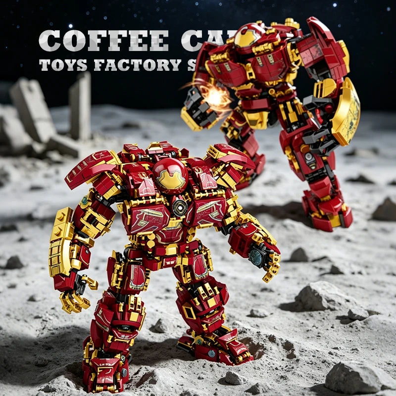 Mecha Iron Robot Bricks MOC Set Mechanical Hero Warrior Building Blocks Assembly Toys  Creative Action Figure Model Friend Gifts