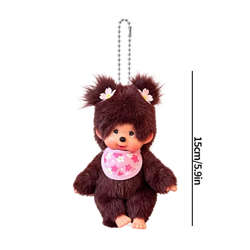 Monchhichi Plush Keychain Kawaii Monchichi Pendant Backpack Charms Cartoon Monchich Keyring Party Favor Gifts 키티 몬치치 モンチッチ