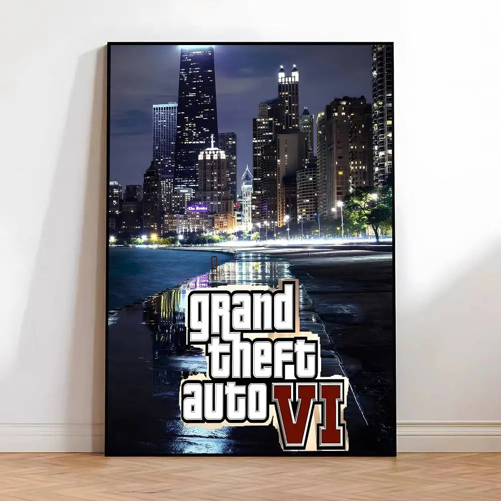 Game Anime G-G-GTAS Manga Posters HD Print Vintage Wall Art Decor for Home Study Room