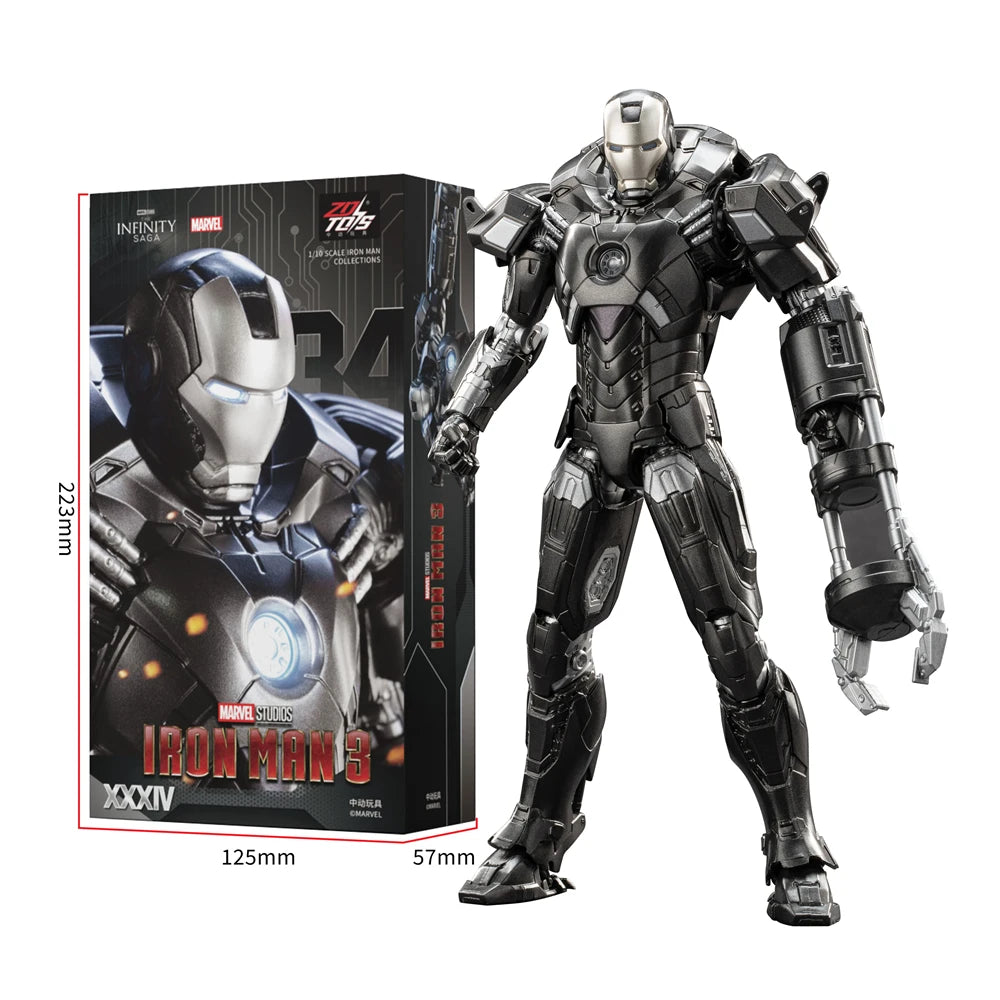 ZD Toys Iron Man MK1 MK2 MK3 MK4 MK5 MK6 MK7 MK42 MK43 MK45 MK46 War Machine Movie Action Figure 7 Inches Adult Collectible Toys