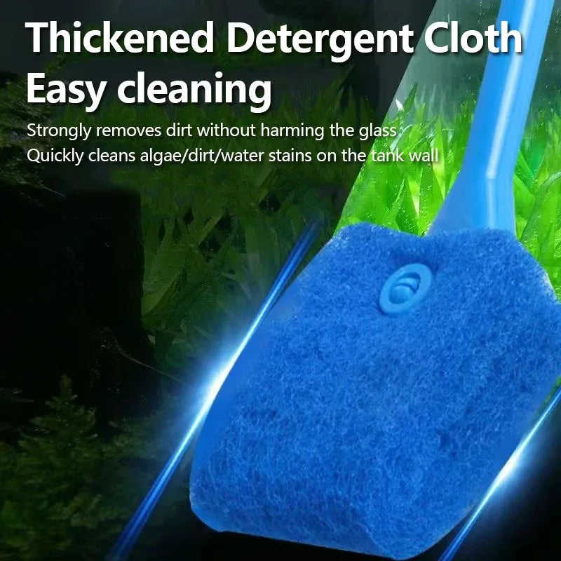 Fish Tank Glass Plant Cleaning Brush Floating Cleaning Window Algae Scraping Sponge Accessories Aquarium Fish Tank Cleaning Tool