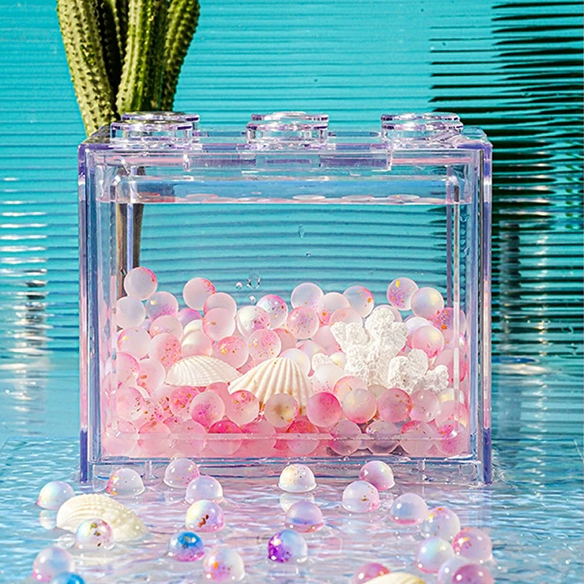 Fish tank frosted glass beads, small fish tank landscaping supplies, micro landscape ecological tank decorations and ornaments