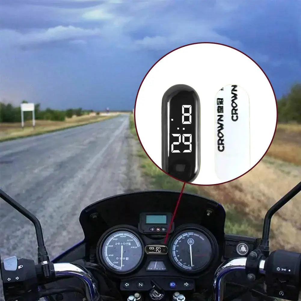 Luminous Motorcycle Car Clock Auto Internal Stick-On Mini Sport Waterproof Watch Mechanics Led Clocks Auto Ornament Accessories