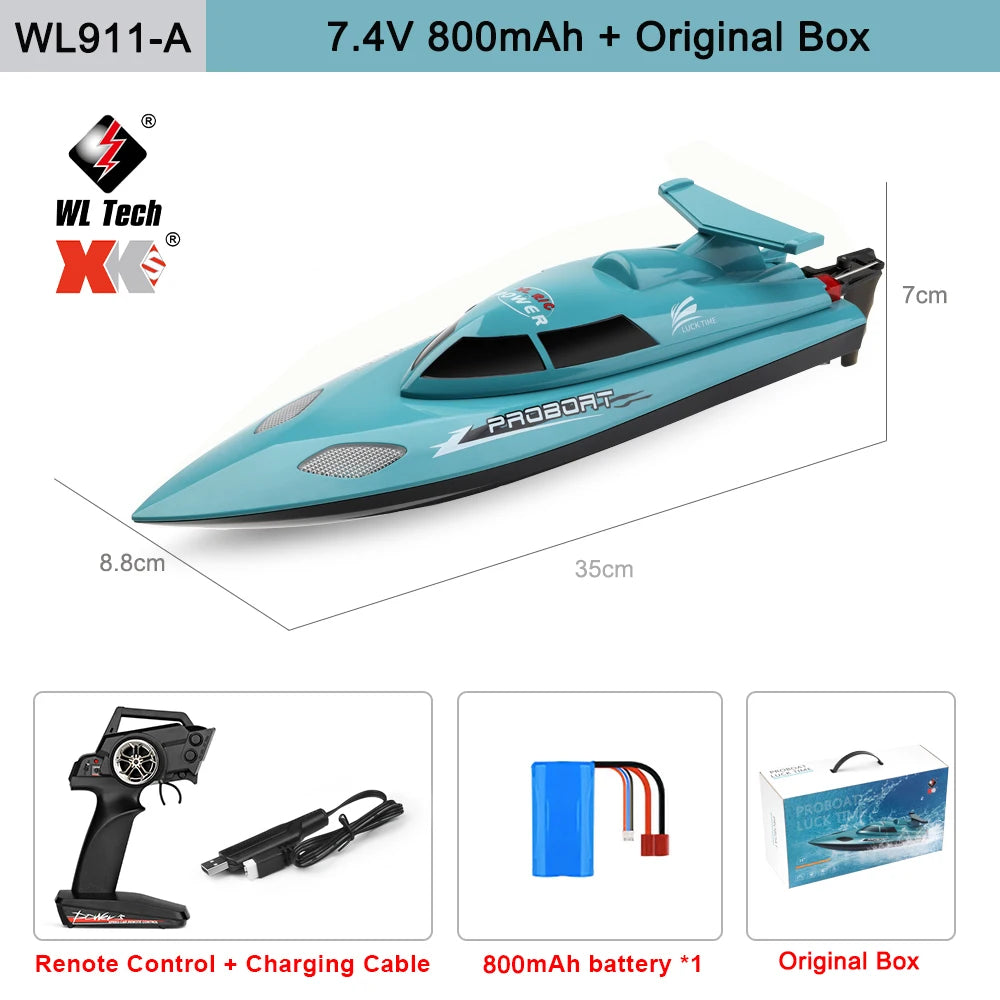 WLtoys WL916 WL912-A RC Boat 2.4Ghz 55KM/H 35KM/H High Speed Racing Watercraft Remote Control Speedboat Model Toys Birthday Gift