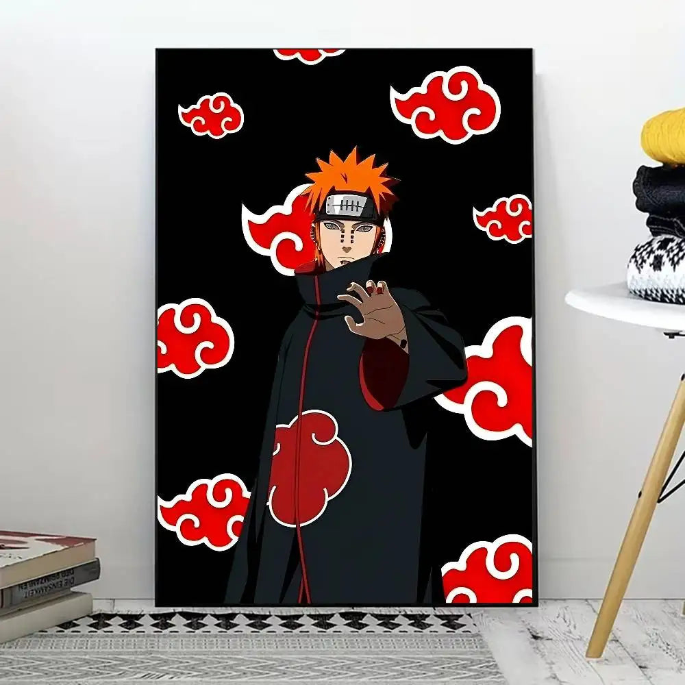 N-Naruto Akatsuki Pain Poster for Modern Decor in Home Offices, Bedrooms, Living Rooms, Kitchens, Bathrooms.