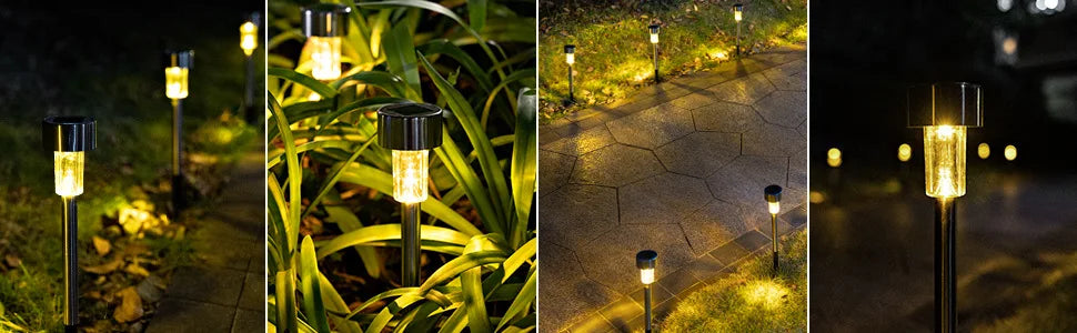 Solar Outdoor Lights New Garden Lamps Powered Landscape Path Yard Backyard Lawn Patio Decorative LED Lighting Waterproof