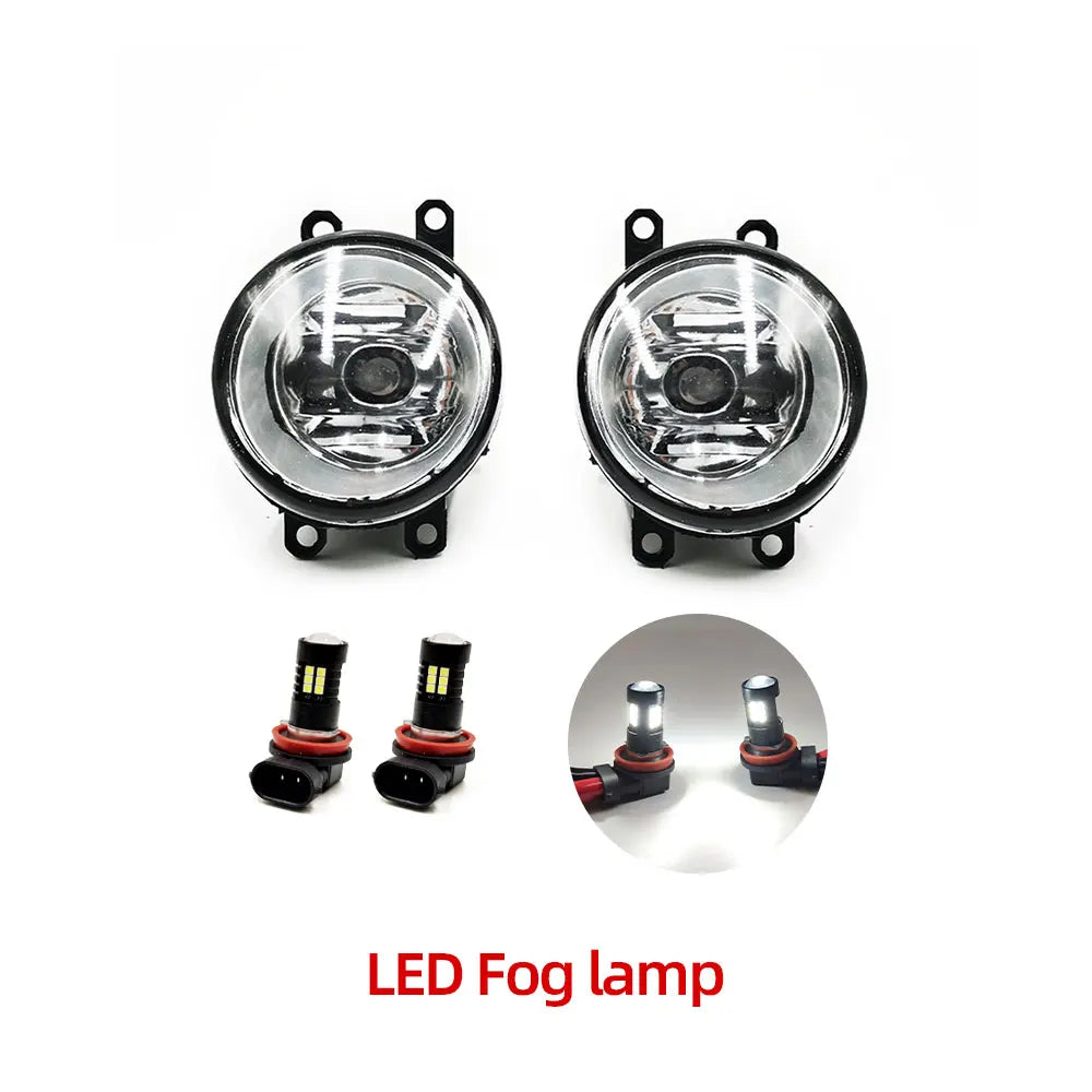 1 Set For Toyota Corolla 2008 2009 2010 Led Fog Lights Fog Lamp Assembly Fog Light Cover Grill Headlight Foglights Frame Frames
