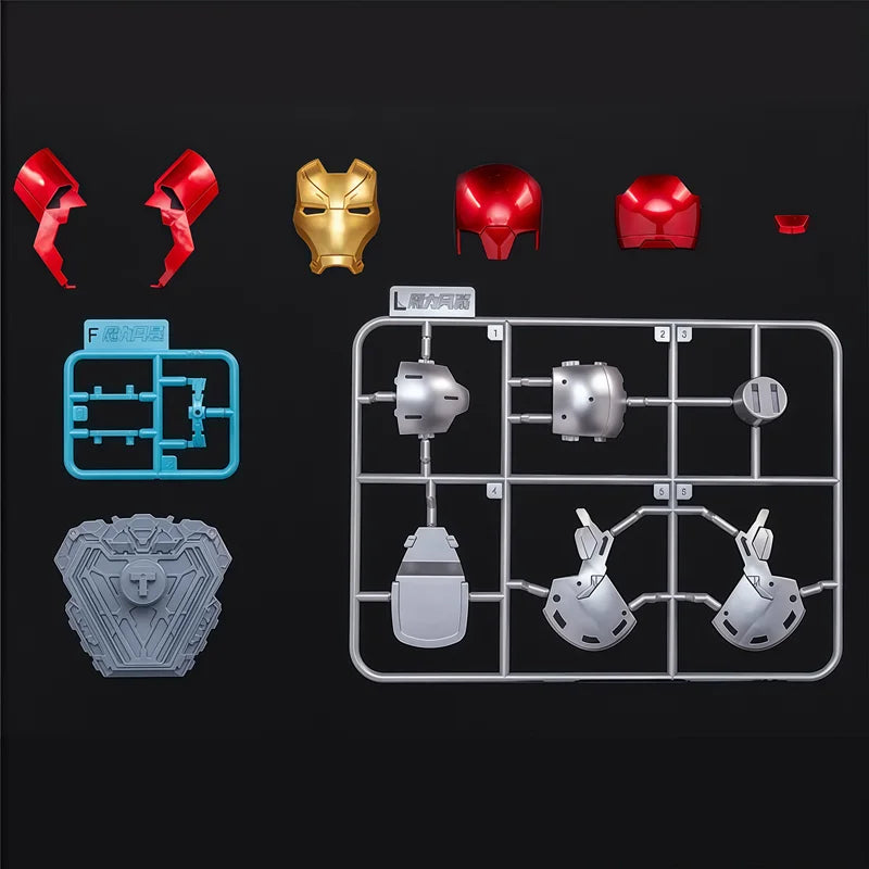 MORSTORM Tony Stark Iron Man Helmet MK7 MK15 MK46 MK85 MK42 MK21 MK 16 Anime Figure Model Assembly Toys Blind Box Christmas Gift