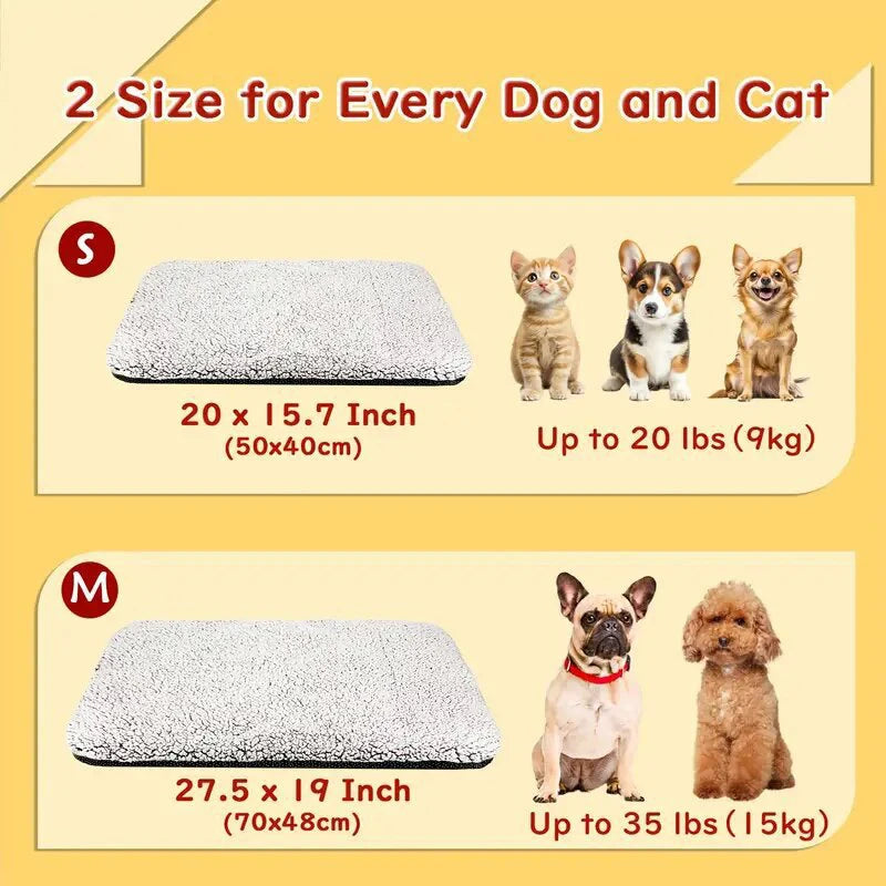 Pets Thermal Pad; Washable Self-Heating Cushion; Body Heat Reflective Warm Mat for Cats and Dogs